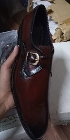 Single buckled Burgundy