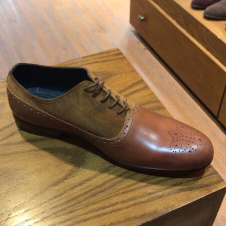 Leather and sweat laceup