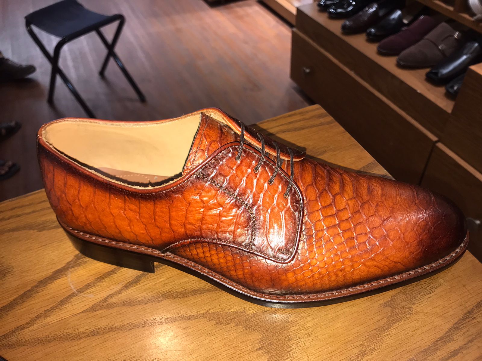 Derby Crocodile Pattern Orange