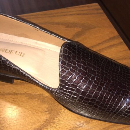 Sabi Sashi Small Crocodile Pattern Brown