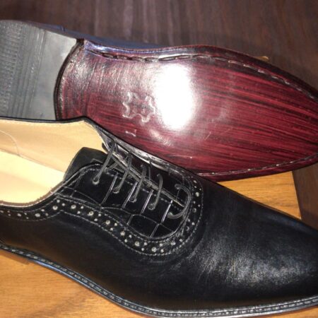 Oxford Black with Small Crocodile pattern