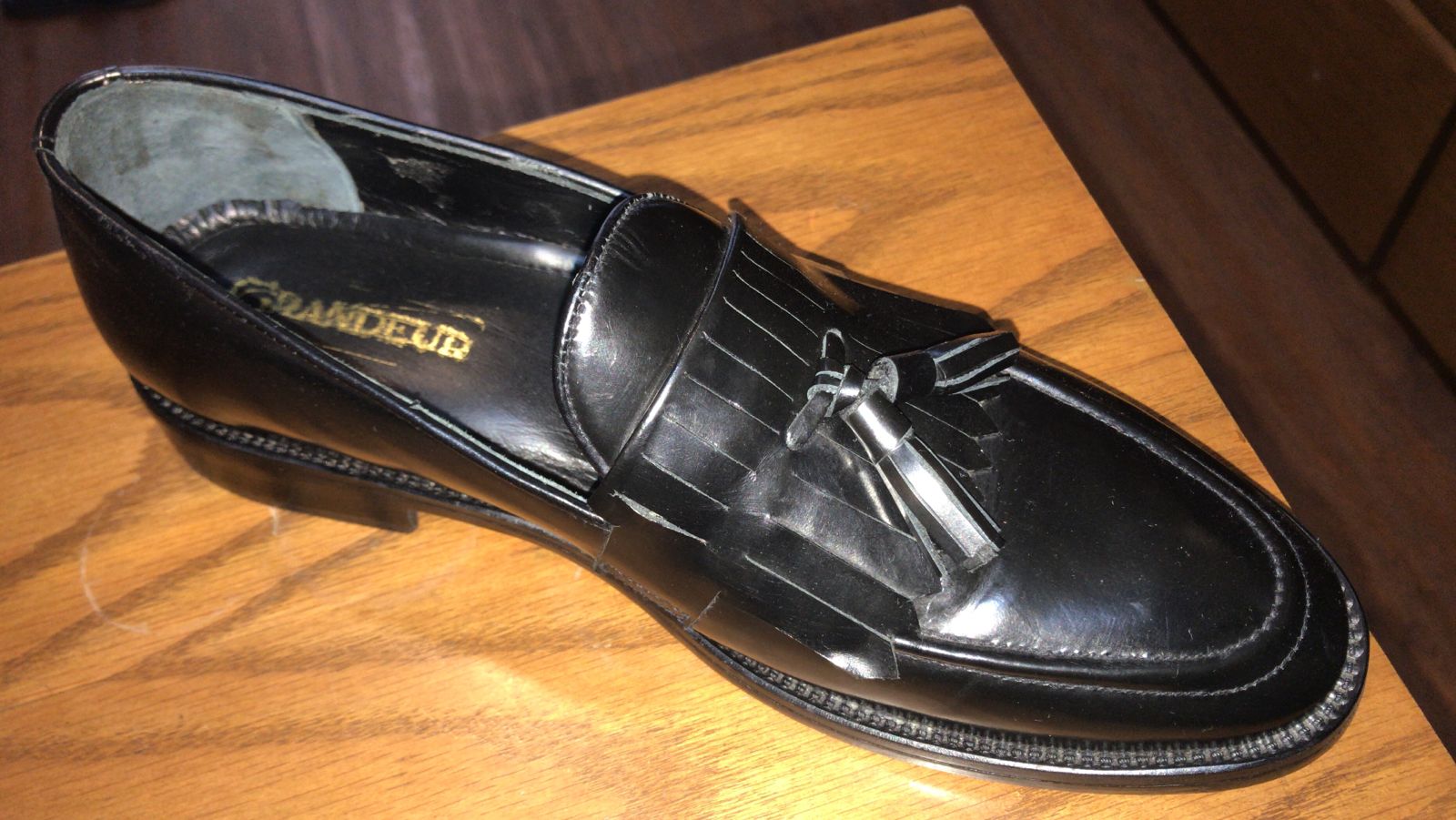 Elegant Tassels Loafers Black