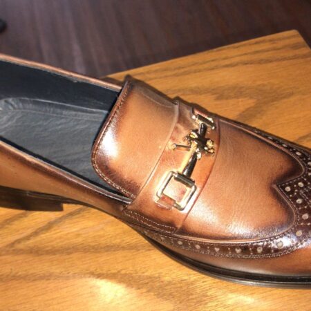 Ferragamo loafers wing Tip Brown