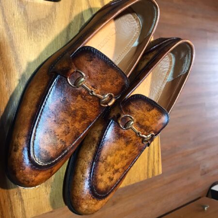 Ferragamo Loafers Patina Finsh Tant