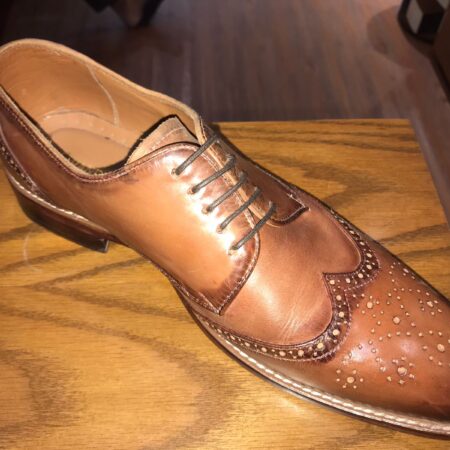Derby Wing Tip Brouge Brown Patina